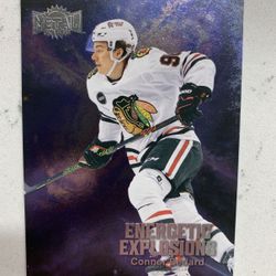 2023 Skybox Metal Universe Energetic Explosions Connor Bedard #EE-15 Rookie RC Blackhawks 