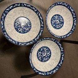 3 New 8”D Bowls 