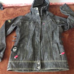 686 Levi's Trucker TRUCKER levis Denim Ski Snowboard Women Jacket Burton S