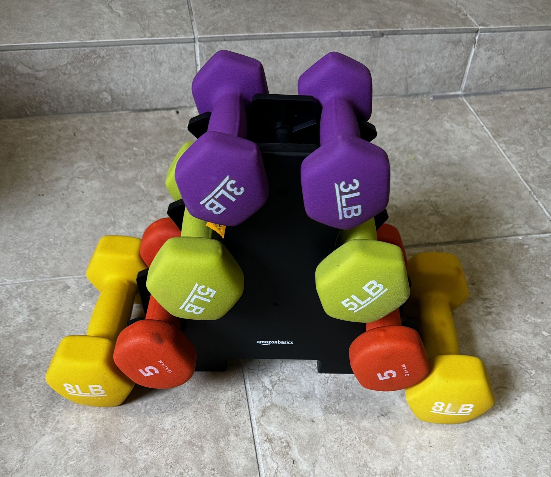 Light Weight Dumbbell Set With Stand 