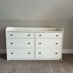 White 6 Drawer Dresser