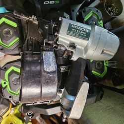 Genuine Hitachi NV65AH (2)OEM MADE IN JAPAN 2-1/2" Coil Siding Nailer Pre- Metabo No Offers No Trades