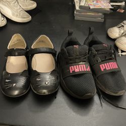 Girl Shoes Size 12C Puma and 12C Children’s Place 