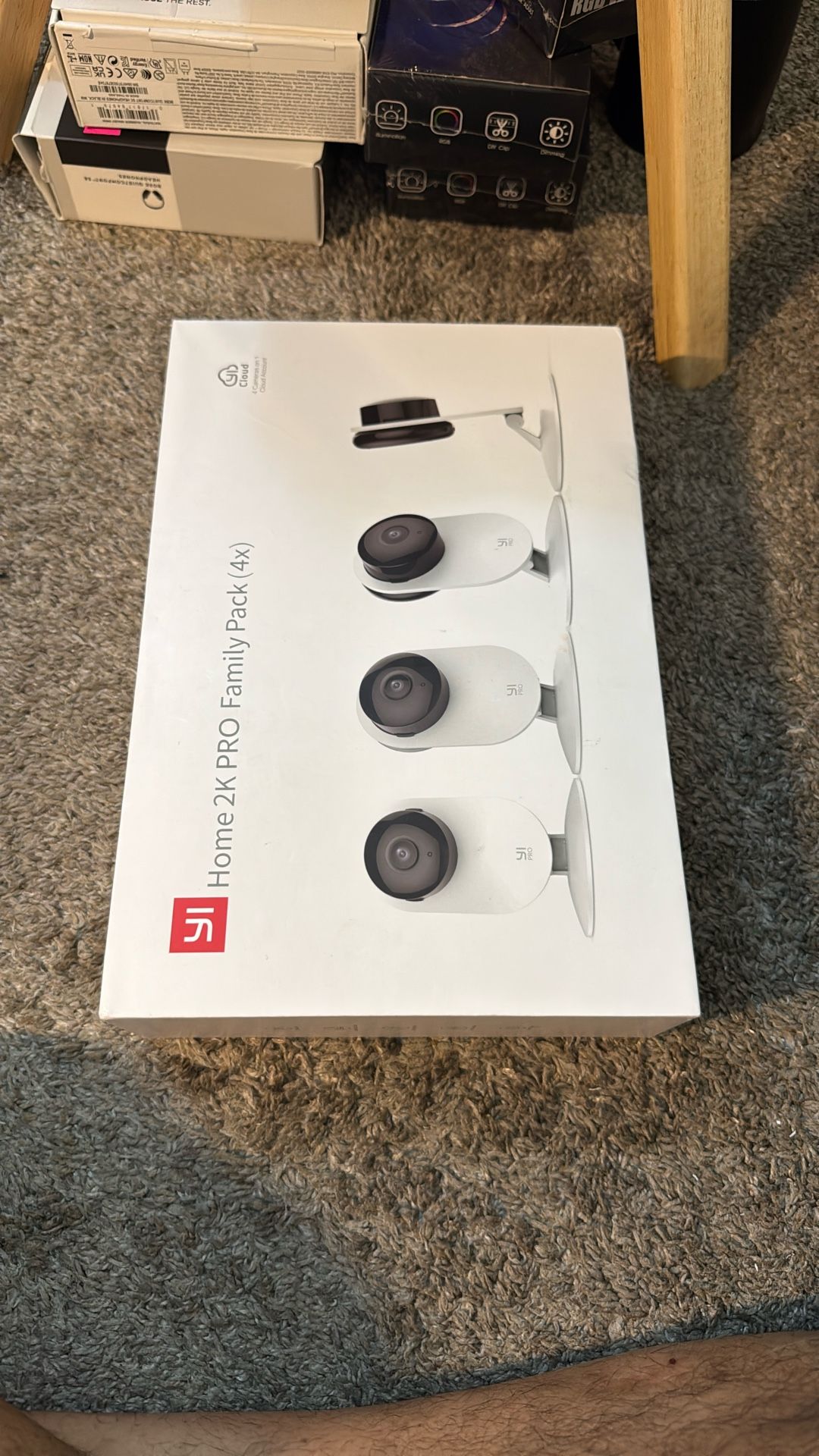 Yi Technology 1090p Indoor Home Security Camera with Night Vision and AI Detection, White (4 Pack)