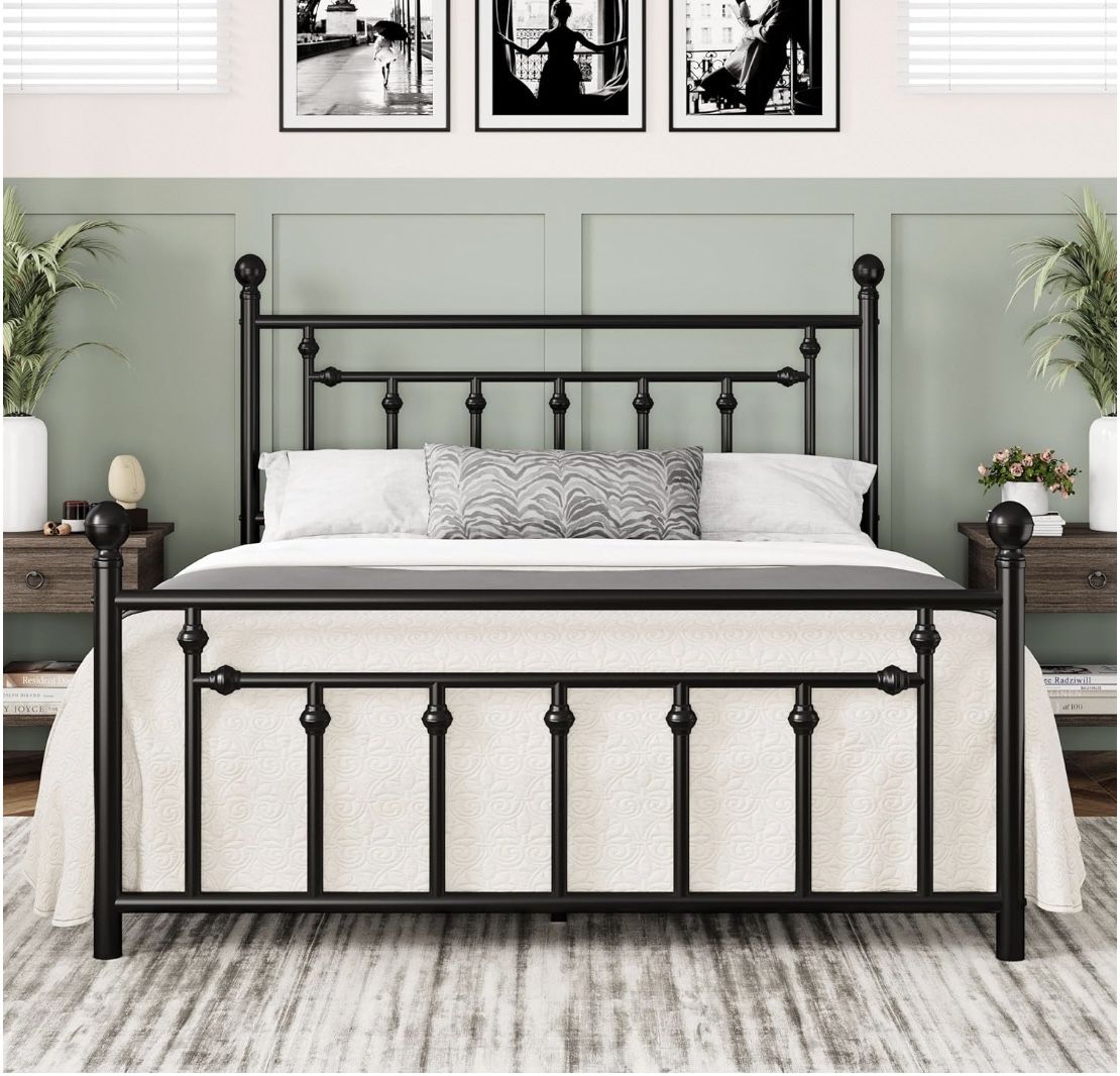 Queen Bed + Victorian frame 