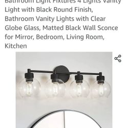 Bathroom light.
Fixture and vanity four lights