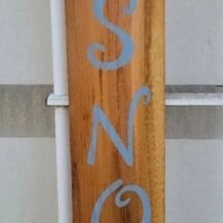 Hand-painted Wooden Live Edge Let It Snow Indoor/Outdoor Welcome Sign