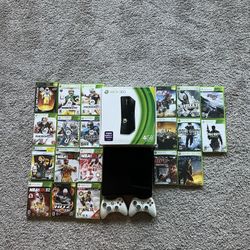 Xbox 360 W/ 2 Controllers & Games