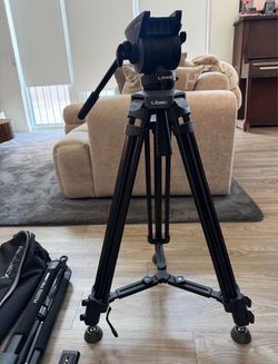 $75 Libec ALLEX H Professional Fluid Head Video Tripod + Bag
