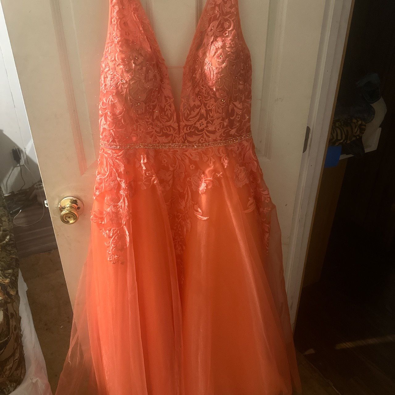 Peach Prom Dress 