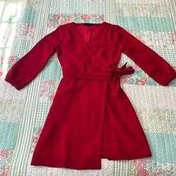 J.Crew Red Wrap Dress