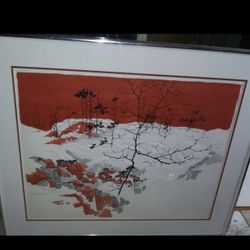 Large Asian Framed Wall Art Picture 