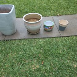 4 Pots For Plants All Cermic White 17.hight Width 14 Expensvie Pots 
