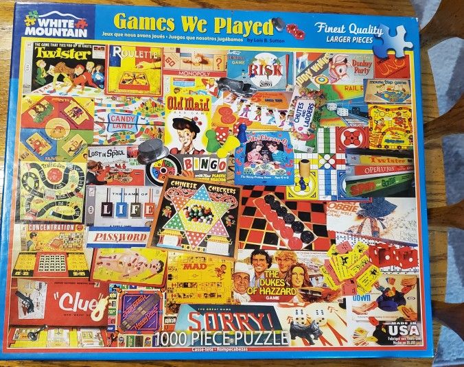 White Mountain Games We Played 1000 Piece Puzzle