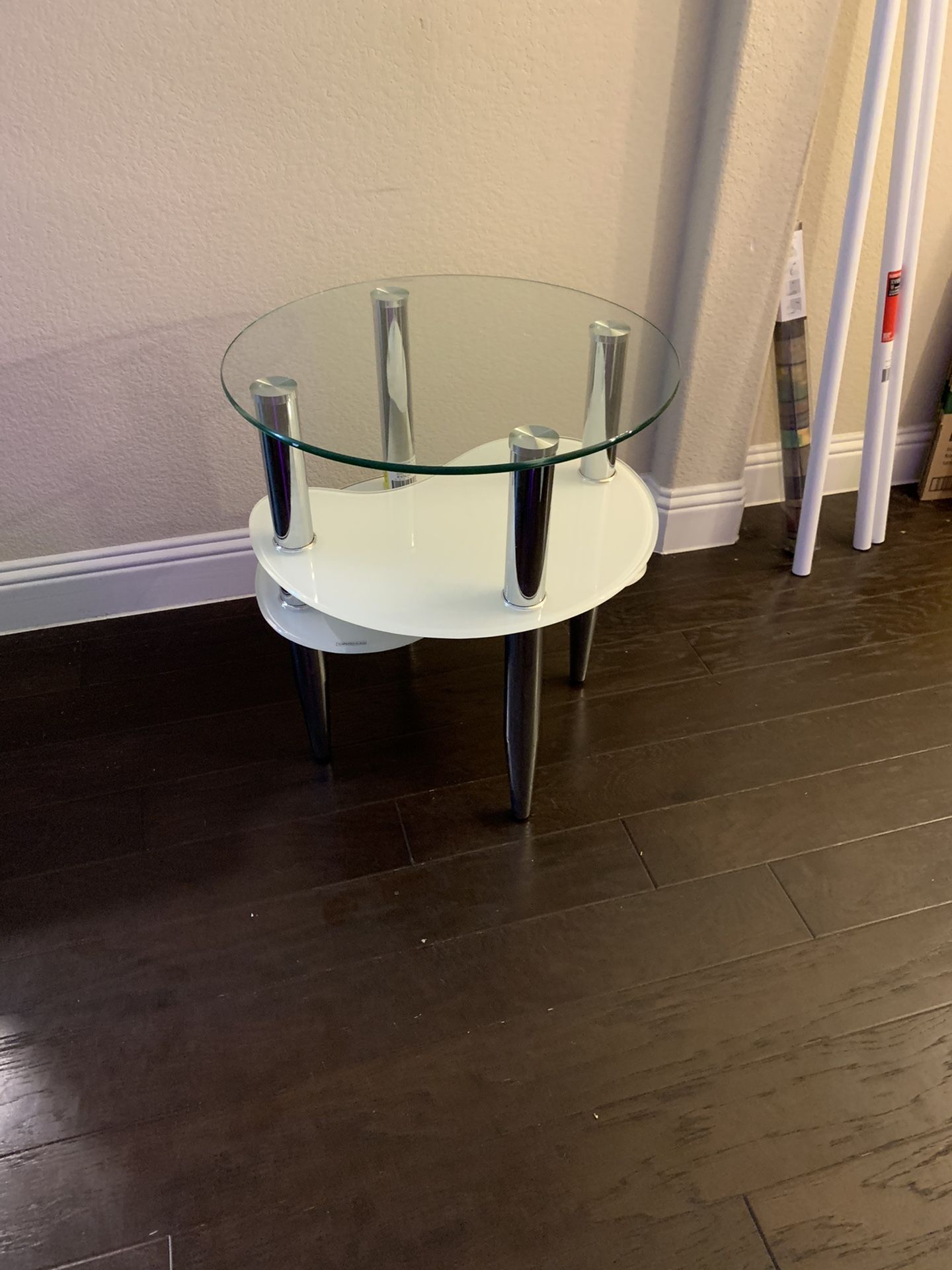 Retro glass coffee and side table