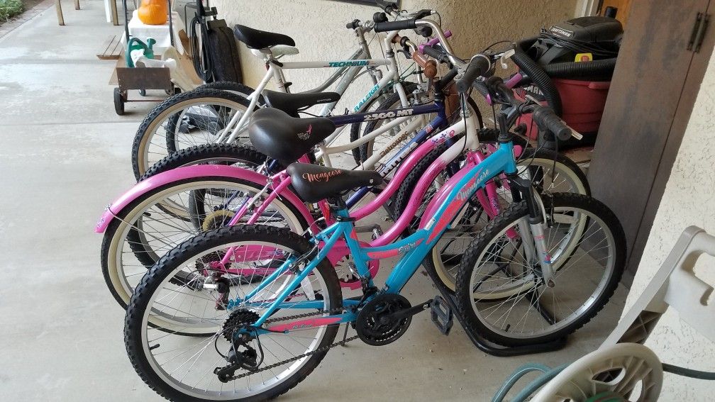 Bicycles, 16-in 24-in 26-in. Check My Listings