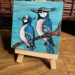 Acrylic Paint 3*3 Mini Canvas With Easel 