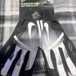 Nike Huarache Pro Batting Gloves Baseball Unisex Medium Black/White Pair New NWT