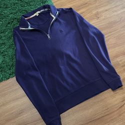 Burberry – Quarter Zip Pullover – Purple – Large – PreOwned – Retail $350