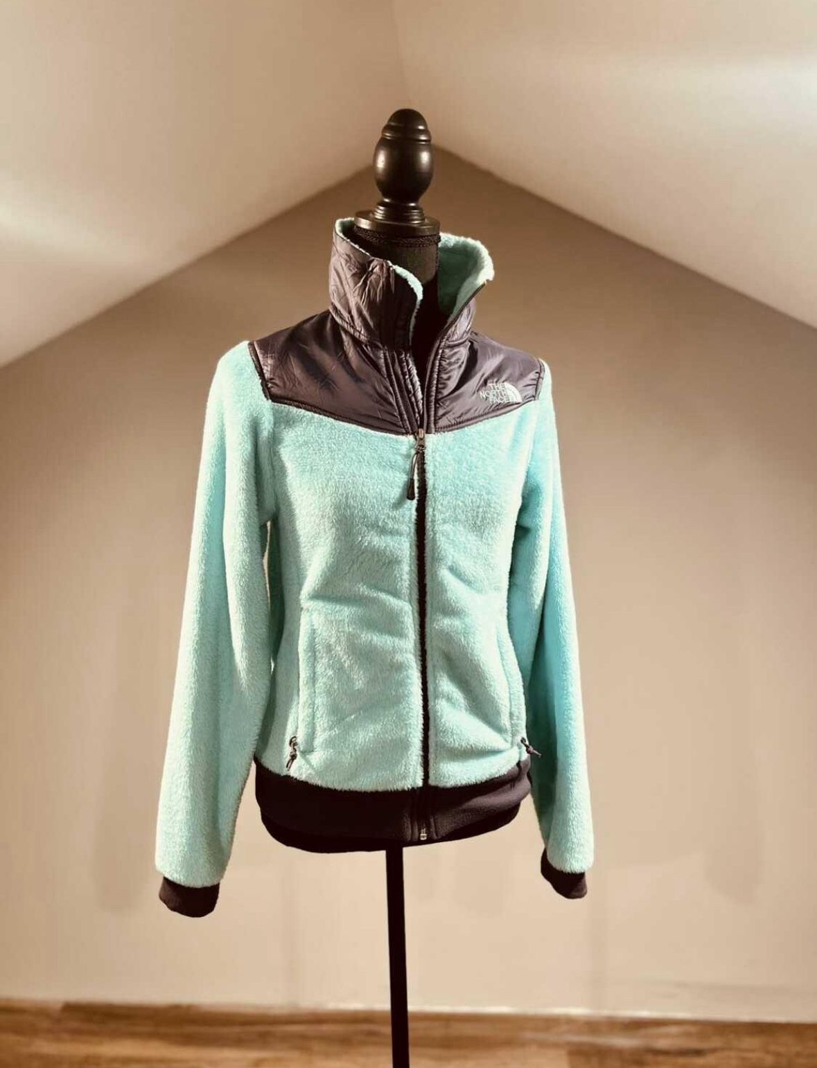 Like New Turqouis and Gray North Face Jacket - Small