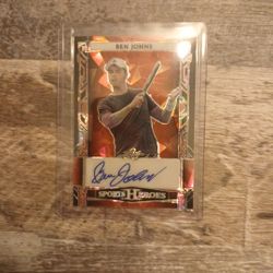 Ben JOHNS SPORTS HERO AUTO 3/3 SIGNED PICKLEBALL CARD