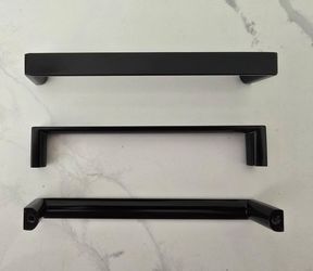 Black Cabinet Pulls - 5" Hole Center