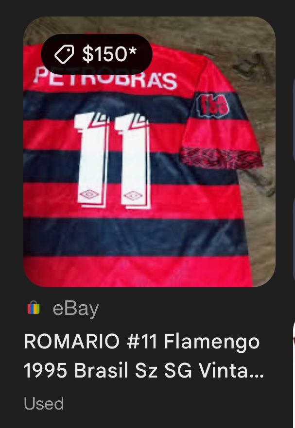 Romario #11 Flamengo 1995 Brazil Sz Sg Vintage Jersey