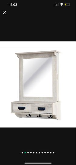 Hidden compartment jewelry front hall wardrobe mirror cabinet