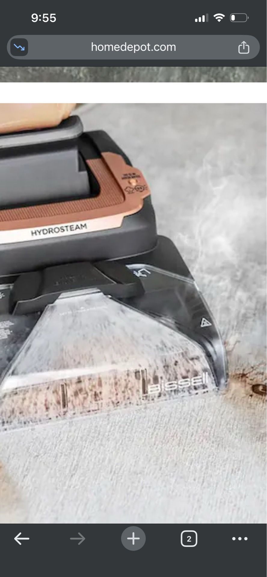 BISSELL Revolution HydroSteam Carpet Cleaner