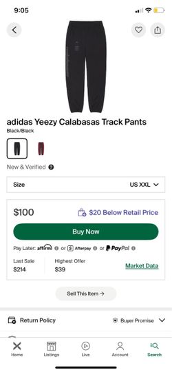Yeezy track pants black