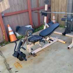Home Gym Powertec With Bench And Rack