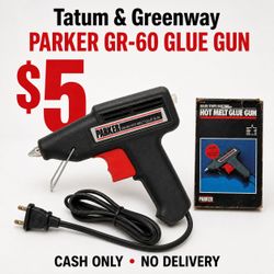 Vintage Parker GR-60 Solid State Electric Hot Melt Glue Gun – Made in USA