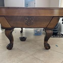 Beautiful 8ft Slate Pool Table For Sale 