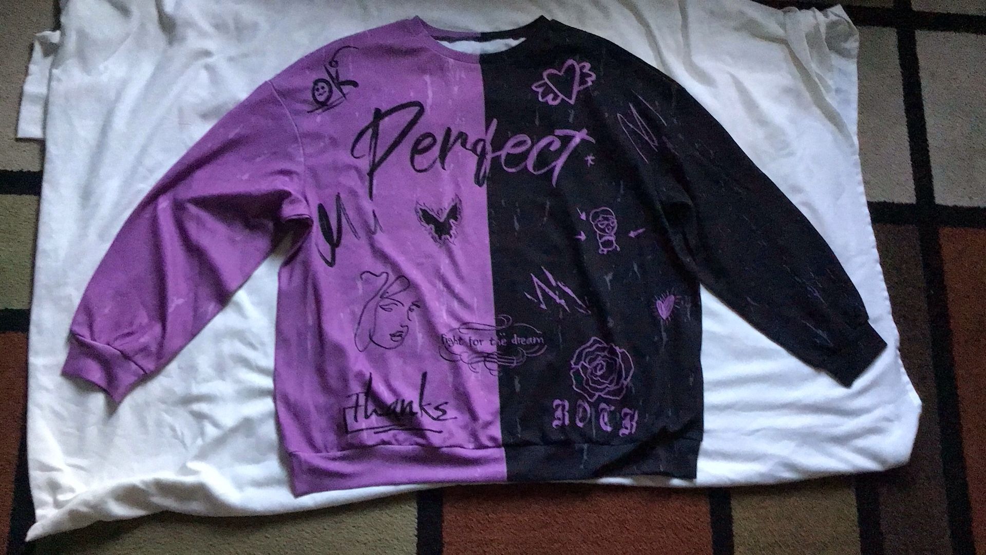 Women’s Purple And Black Sweatshirt
