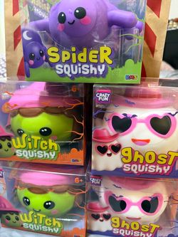 Halloween Squishy Toy  – Spider, Witch, Ghost