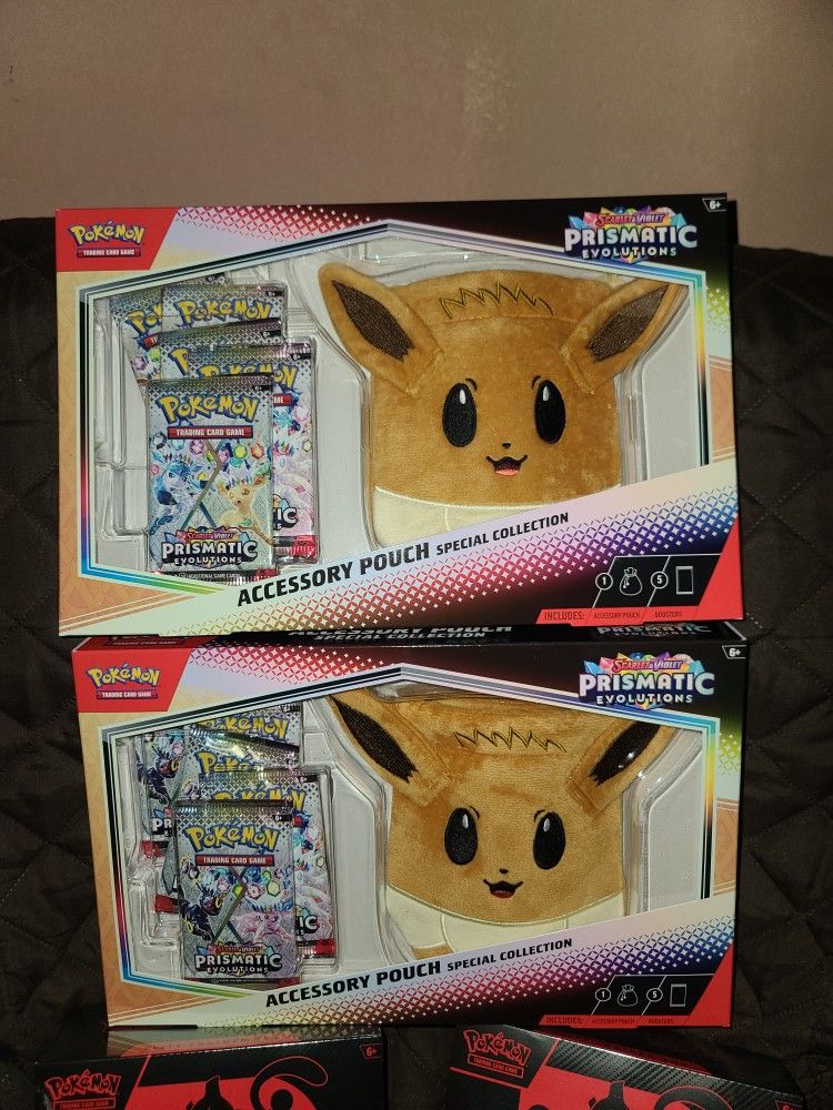 Pokemon Prismatic Evolutions Accessory Pouch Special Collection Factory Sealed