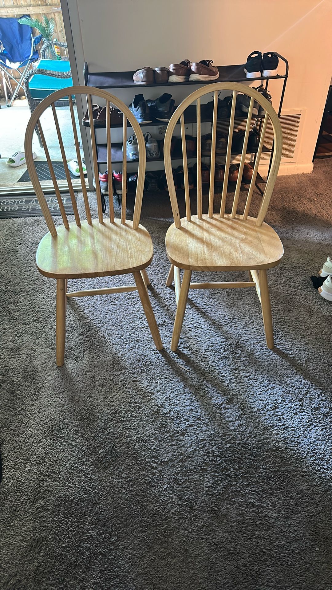 Set of 2 Classic Wooden Chairs
