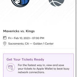 Sacramento Kings Vs Mavericks Tickets Upper Level 
