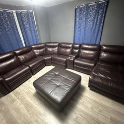 Leather 9 piece Sectional
