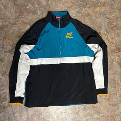 Nike windbreaker turquoise black white