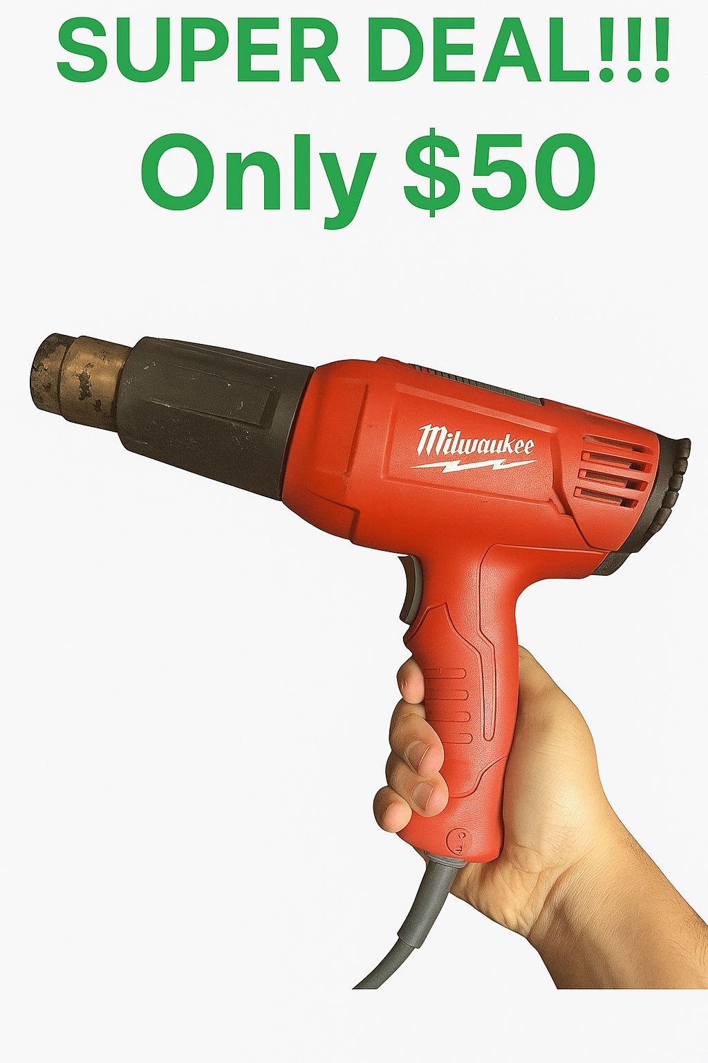 Milwaukee 1500W Heat Gun – Heavy Duty – $75 DEAL