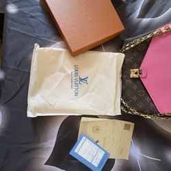 Pink Luxury Hand Bag And Shoulder Bag 