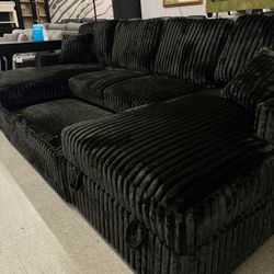 Take Home Pay Later Only $39 Down Payment 🌟 Color Options Corduroy Fabric Modular Sectional Couch Set 