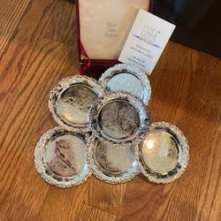 Silverplate Coasters, Set Of 6, CREA Milano