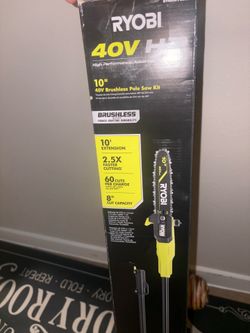New 18 v Ryobi  Brushless Pole Saw Kit