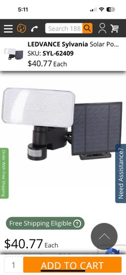 Sylvania Solar Security Light
