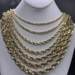 14 4mm-10mm 24in Diamond Cut Rope Chain. Brand New