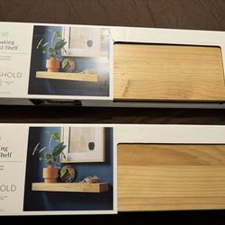 2 New Wood Floating Shelves 