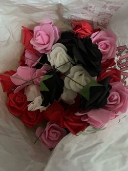 Artificial Foam Roses Mixed Colors Bulk Lot