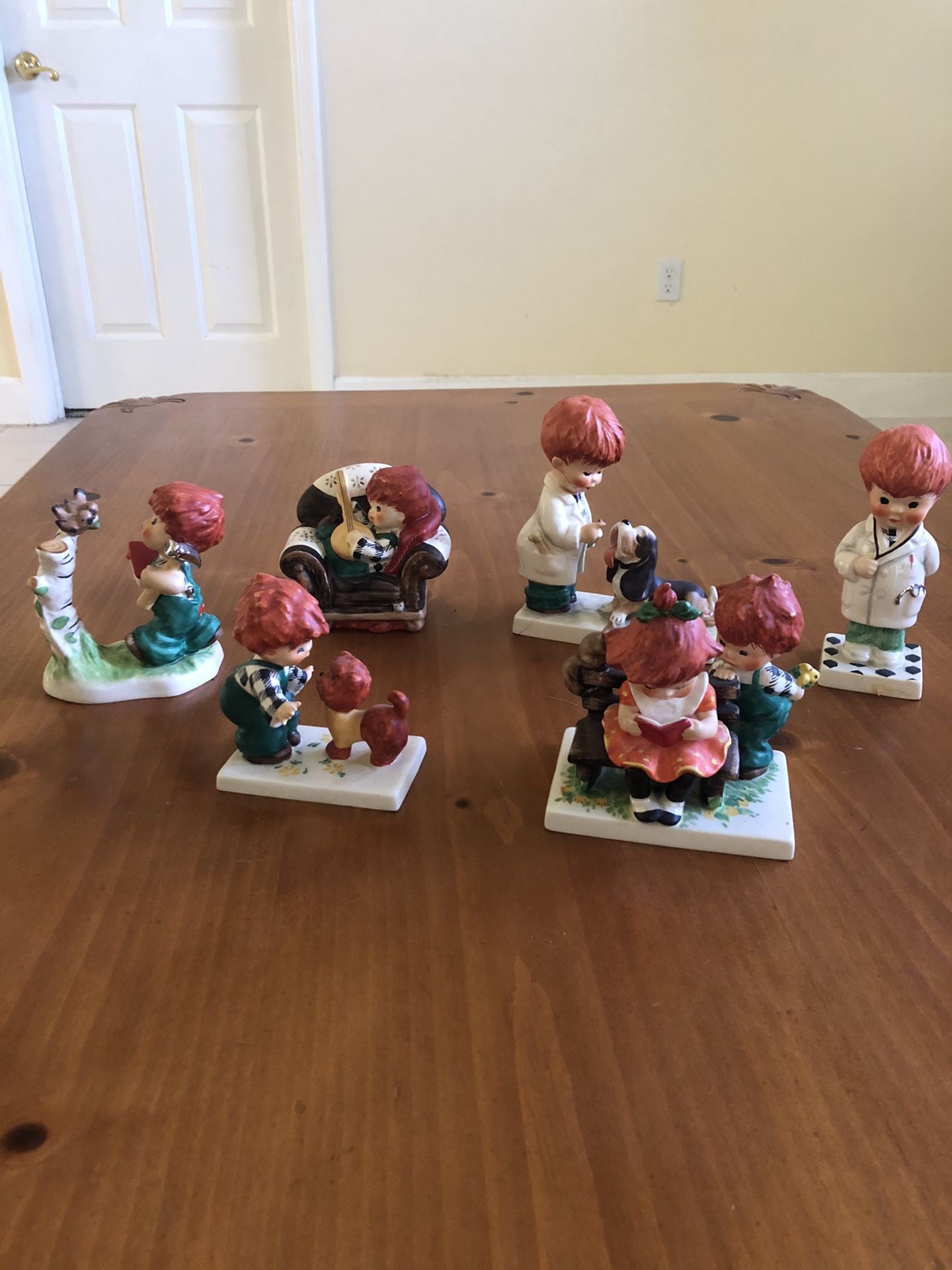 Red head Kids Goebel Figurines